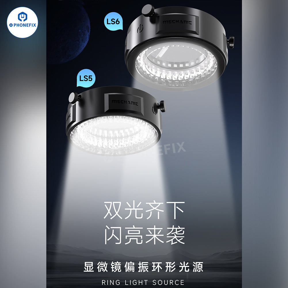 MECHANIC LS5 LS6 Microscope Polarized Ring Light for Mobile Repair