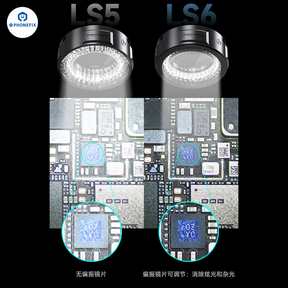 MECHANIC LS5 LS6 Microscope Polarized Ring Light for Mobile Repair