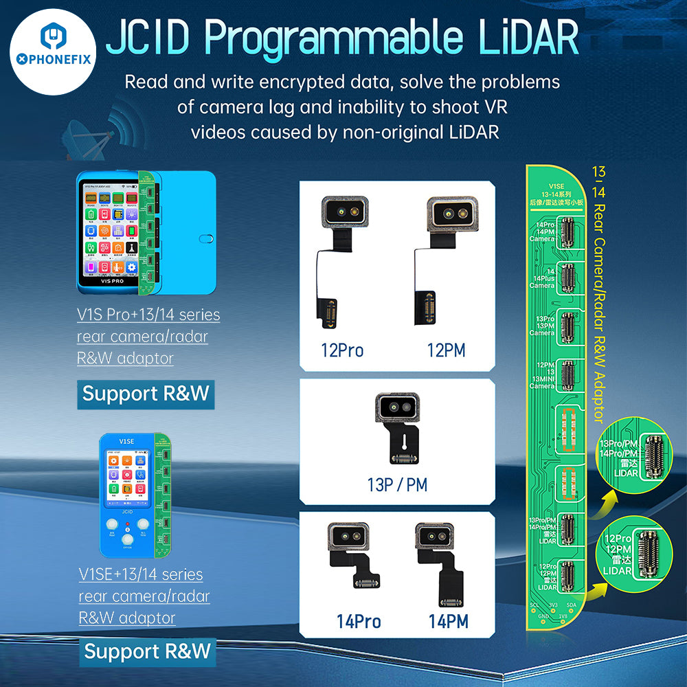 JCID Programmable LiDAR Radar FPC Fixes iPhone Rear Camera Issue