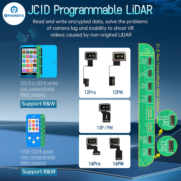 JCID Programmable LiDAR Radar FPC Fixes iPhone Rear Camera Issue