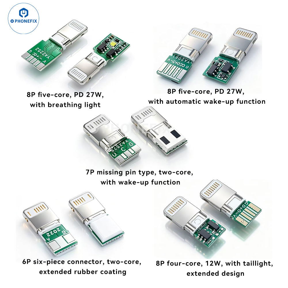 Lightning 8-Pin Male Connector with PCB Board PD Fast Charging