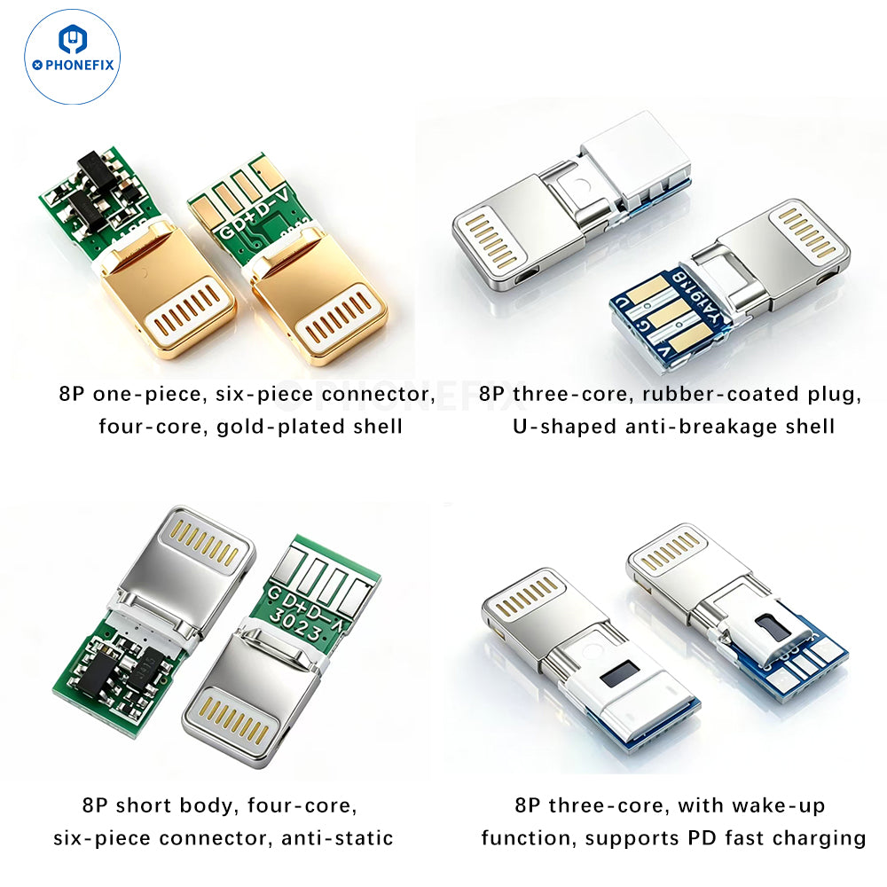 Lightning 8-Pin Male Connector with PCB Board PD Fast Charging