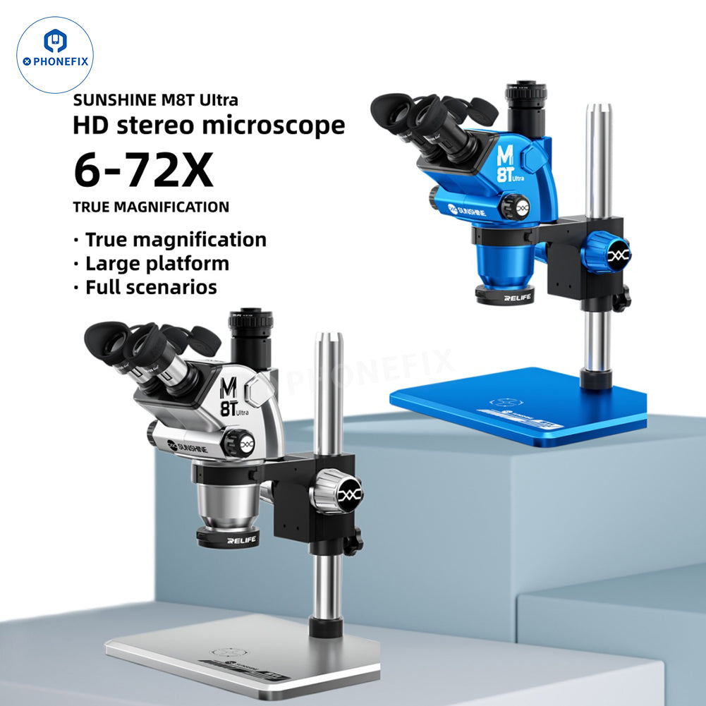 SUNSHINE M8T Ultra Trinocular Stereo Microscope for PCB Soldering - CHINA PHONEFIX SHOP Team