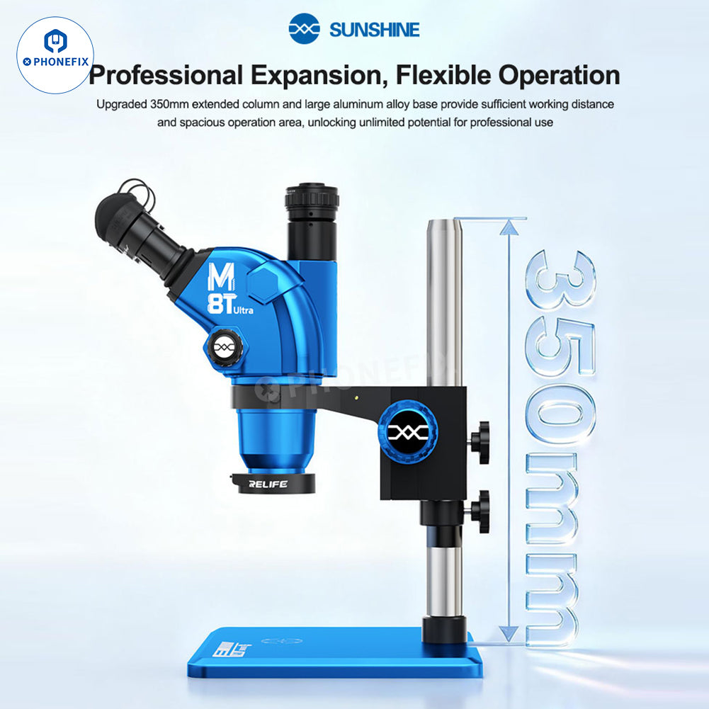 SUNSHINE M8T Ultra Trinocular Stereo Microscope for PCB Soldering - CHINA PHONEFIX SHOP Team