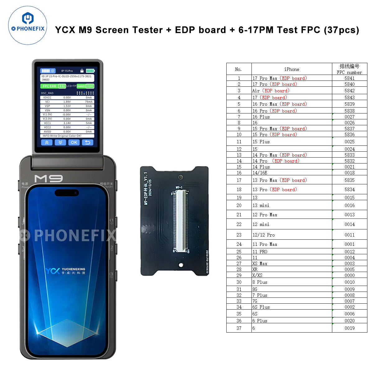 YCX M9 M960 Intelligent Android/iPhone Screen Tester Programmer