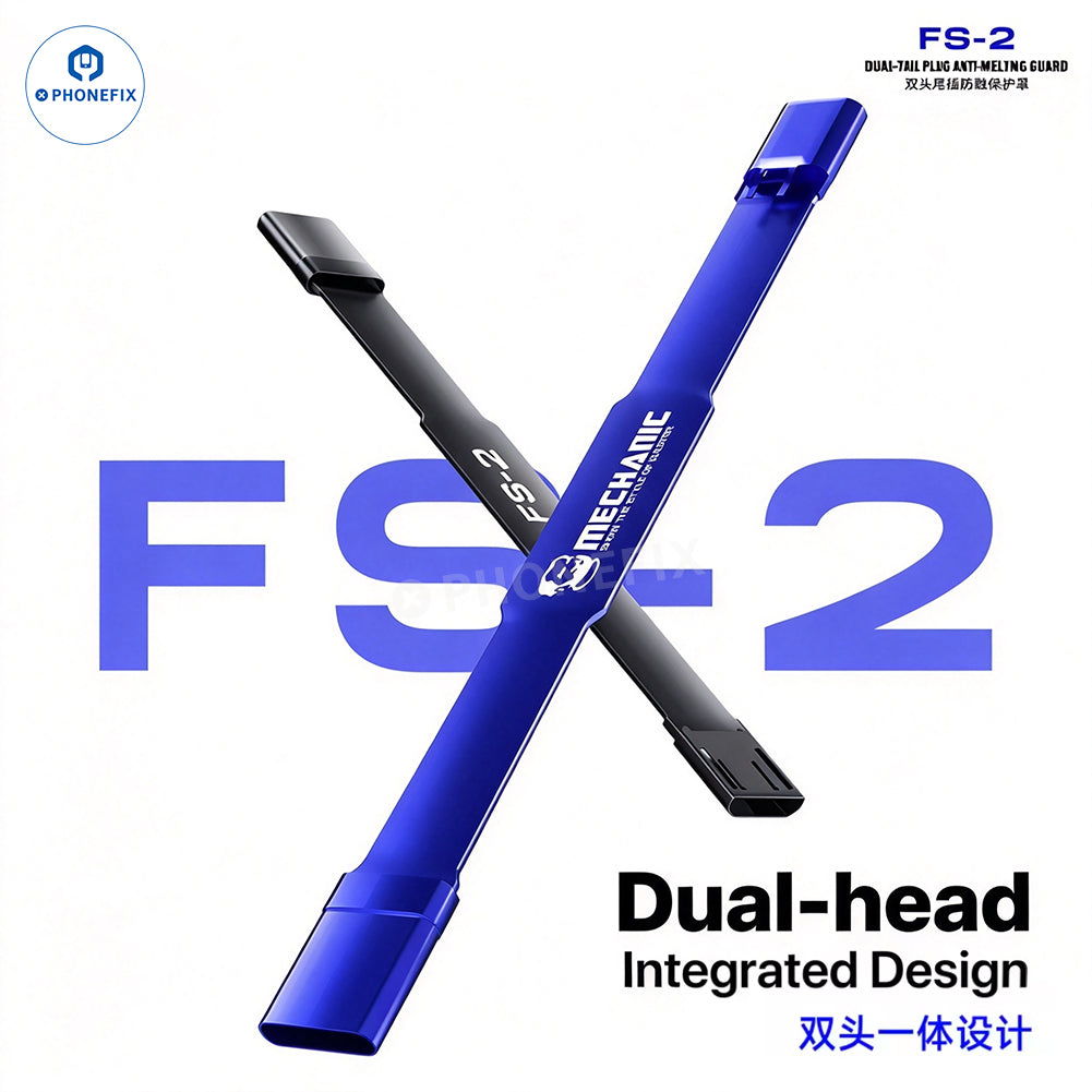 PHONEFIX MECHANIC FS-2 dual micro-USB and Type-C port anti-melting protector, repair assist tool for phone port protection.