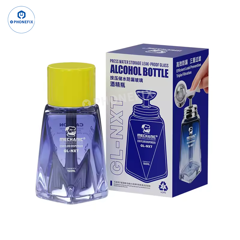 150ml Glass Alcohol Bottle Phone Repair Press-type Liquid Cleaner Box