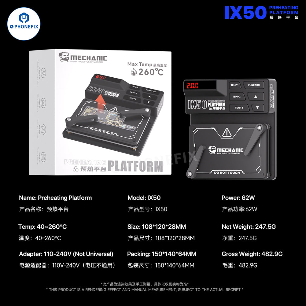 MECHANIC IX50 Preheating Platform for iPhone 11-17 Series Repair