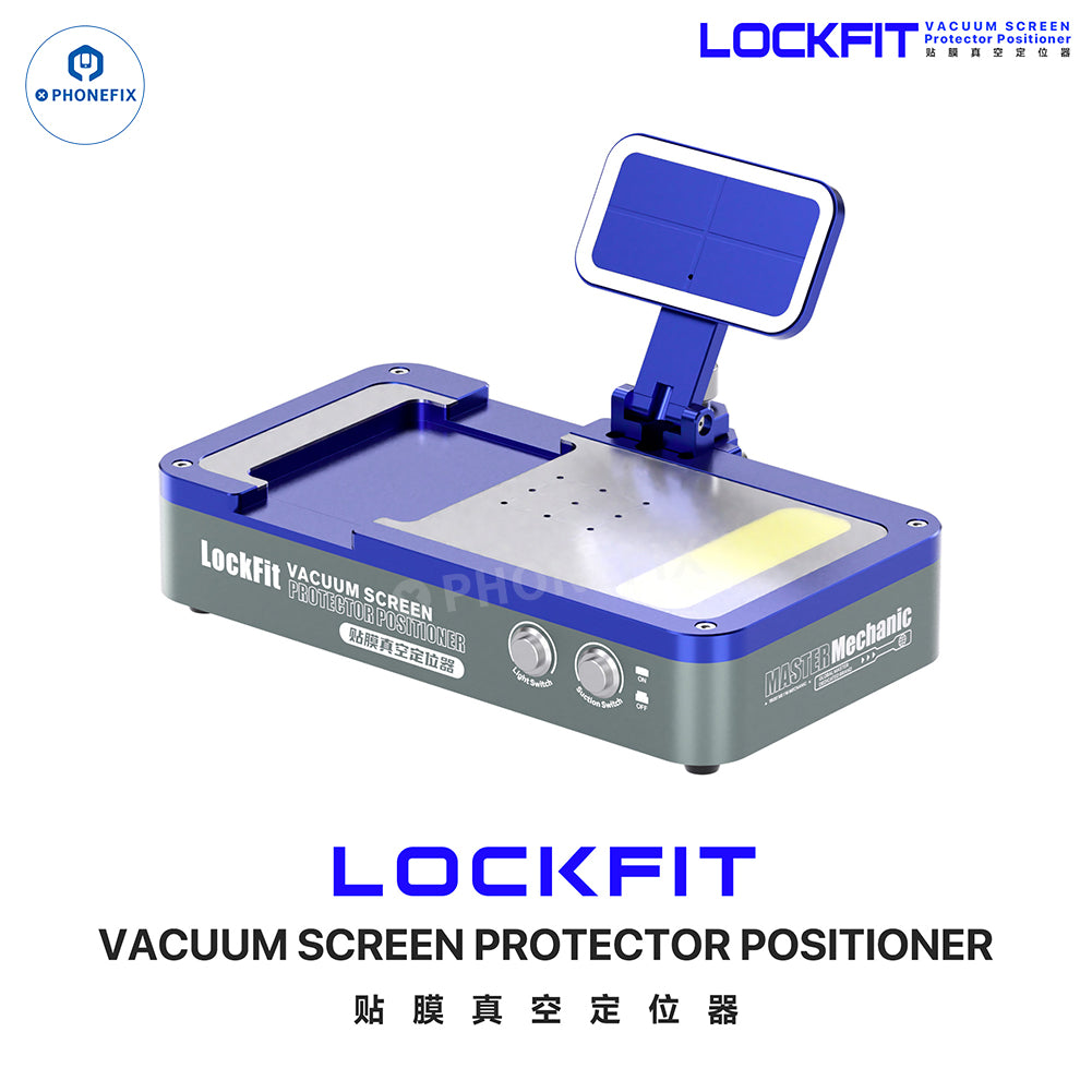 PHONEFIX LockFit Vacuum Phone Screen Protector Positioner for precise alignment during phone screen repairs.