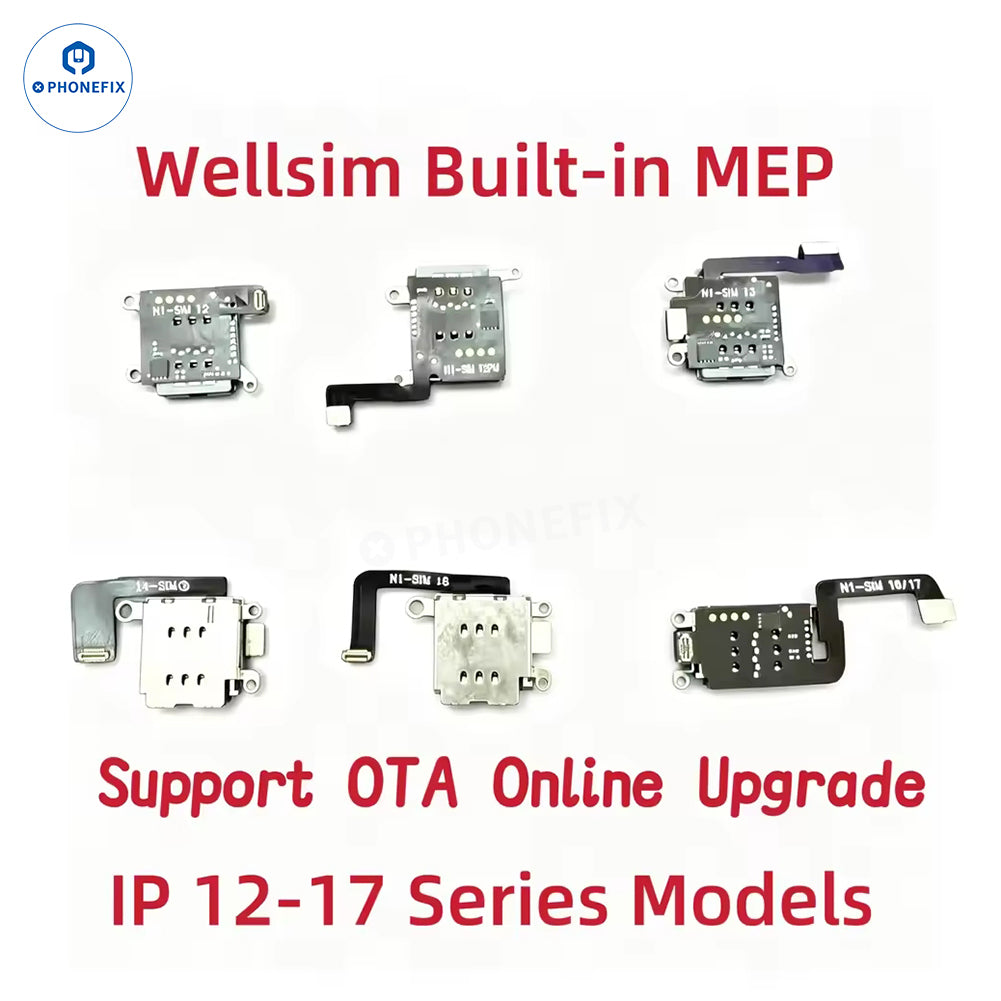 WELLSIM MEP Slot Card Flex Adapter with Built-in Automatic Unlocking for iPhone 12/12 Pro/13/14/14 Plus/15/15 Plus/16/16 Plus/17 - CHINA PHONEFIX SHOP Team