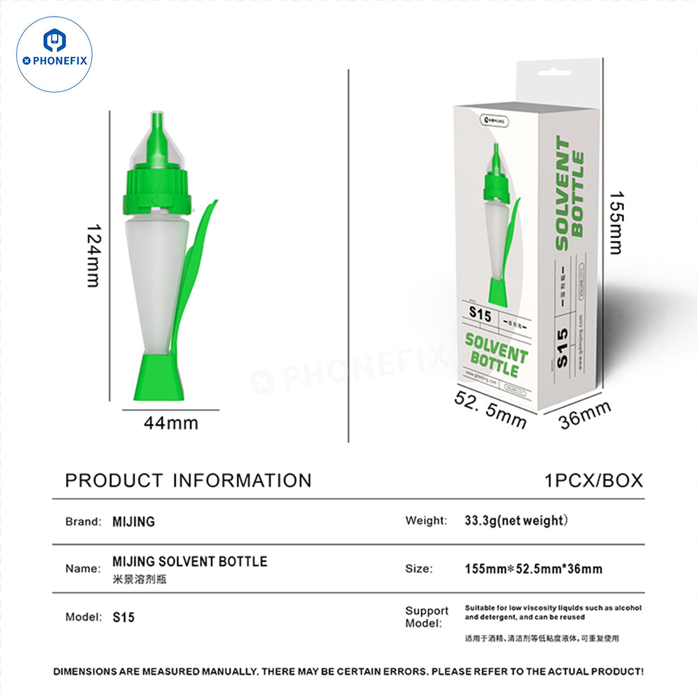MIJING S15 Solvent Bottle - 20ml Dispensing Box for Phone Repair