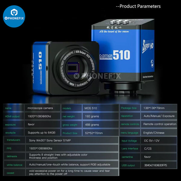 Mechanic RX-450 HDMI USB Industrial Digital Microscope Camera