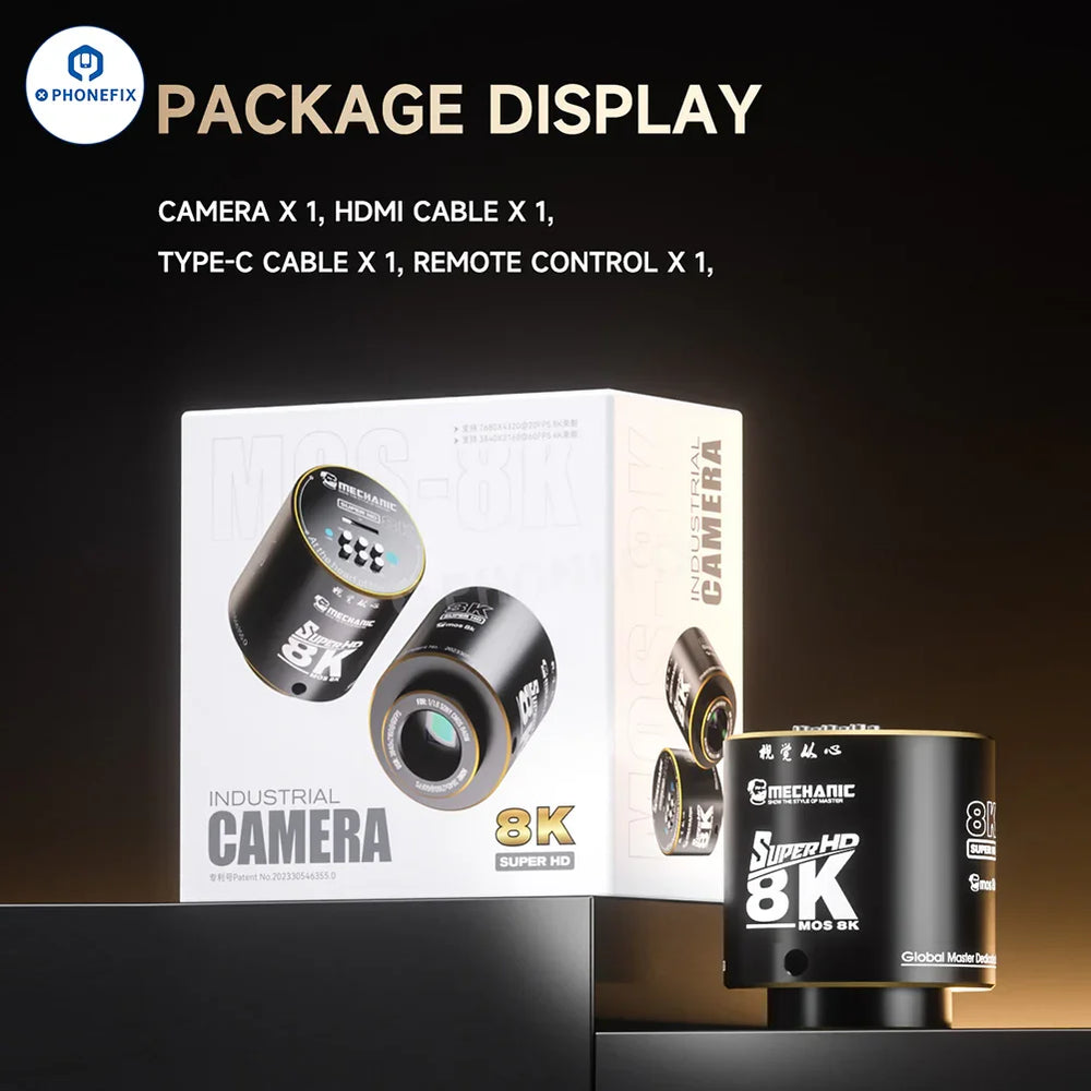 MECHANIC MOS-8K Microscope Camera 8K 4K HDMI USB Output