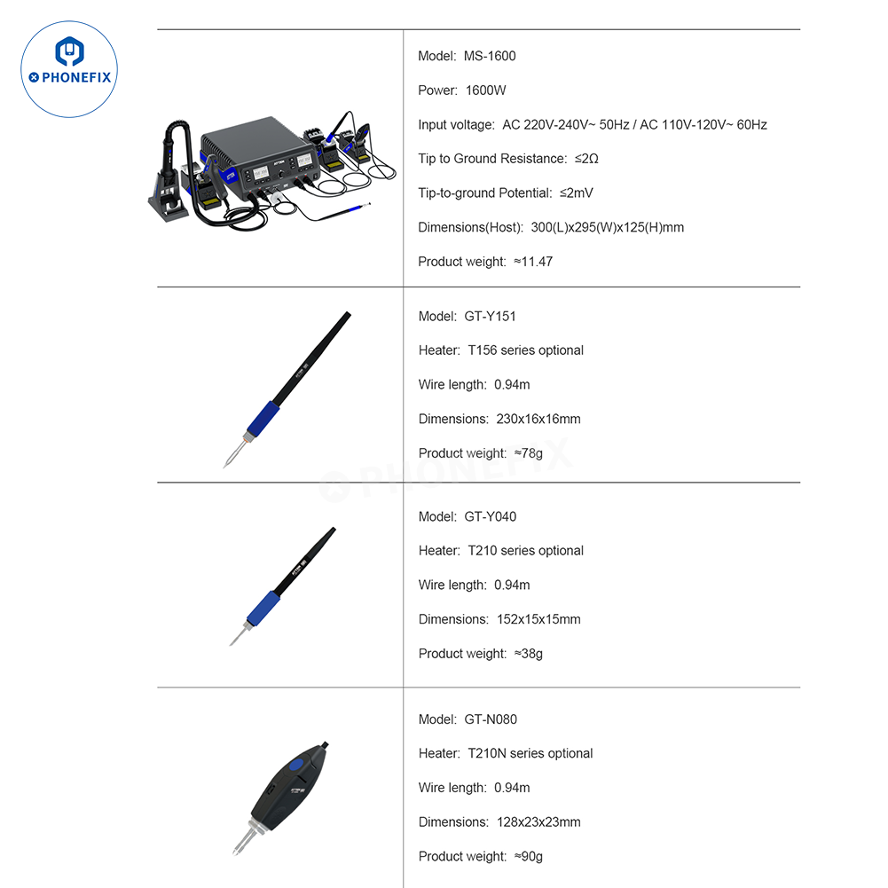 Atten MS-1600 4-in-1 Intelligent Rework Station - CHINA PHONEFIX SHOP Team