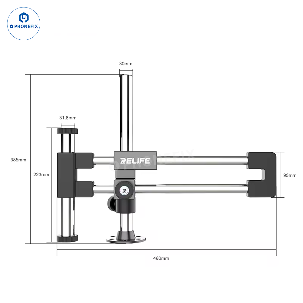 PhoneFix MECHANIC M2 M3 Microscope Swing Arm Aluminum Alloy Bracket for microscope accessories, shown in the image.