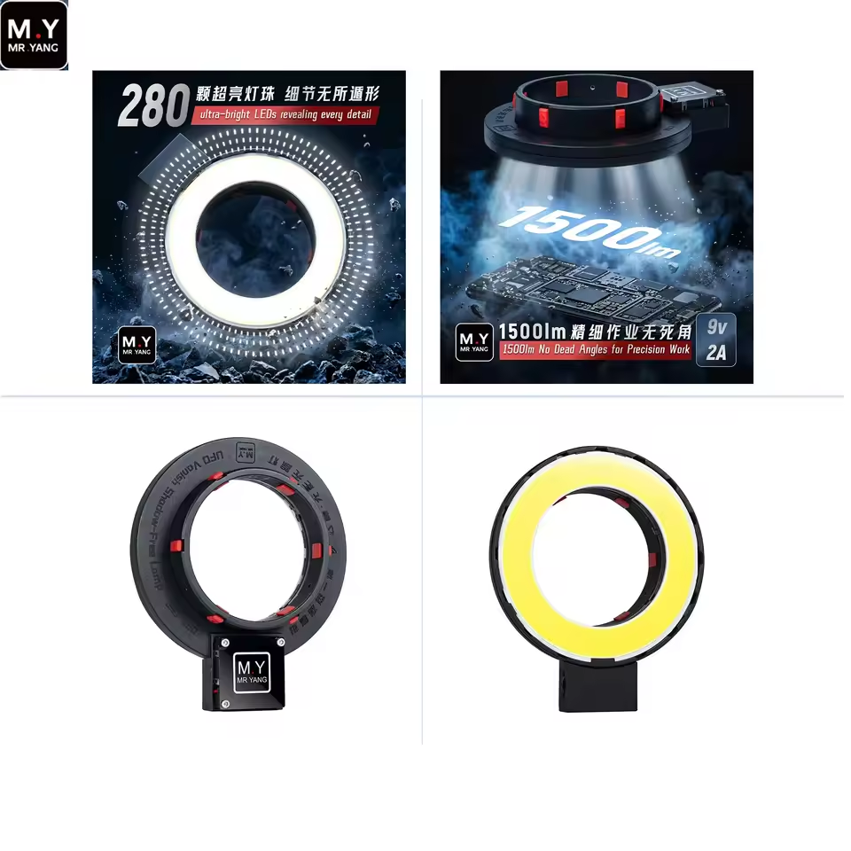 YCS MY-F01 280 LED Microscope Ring Light Shadowless Lamp - CHINA PHONEFIX SHOP Team