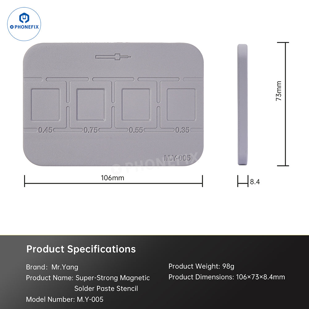 YCS M.Y 005 Heat-resistant Magnetic Tin Pad for CPU BGA IC Soldering