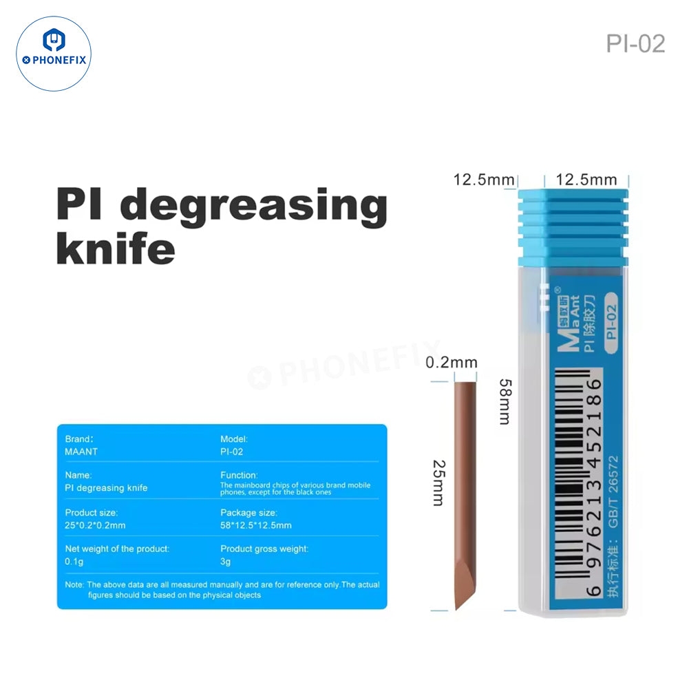 RF-HD33 LB-L05 RL-023C Angled Blade for CPU & PCB Glue Removal
