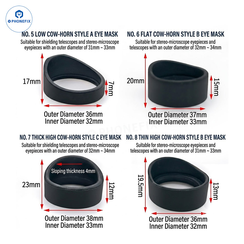 Microscope Rubber Eyecup Eye Shield Replacement Cover
