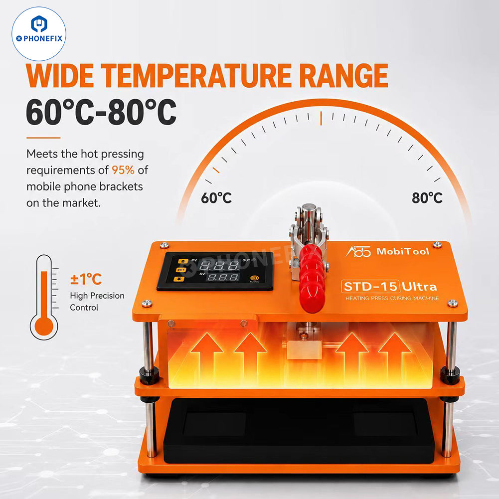 MobiTool STD-15 Ultra Heating Press Curing Machine for Phone Back Covers Heating Separation and Bonding - CHINA PHONEFIX SHOP Team