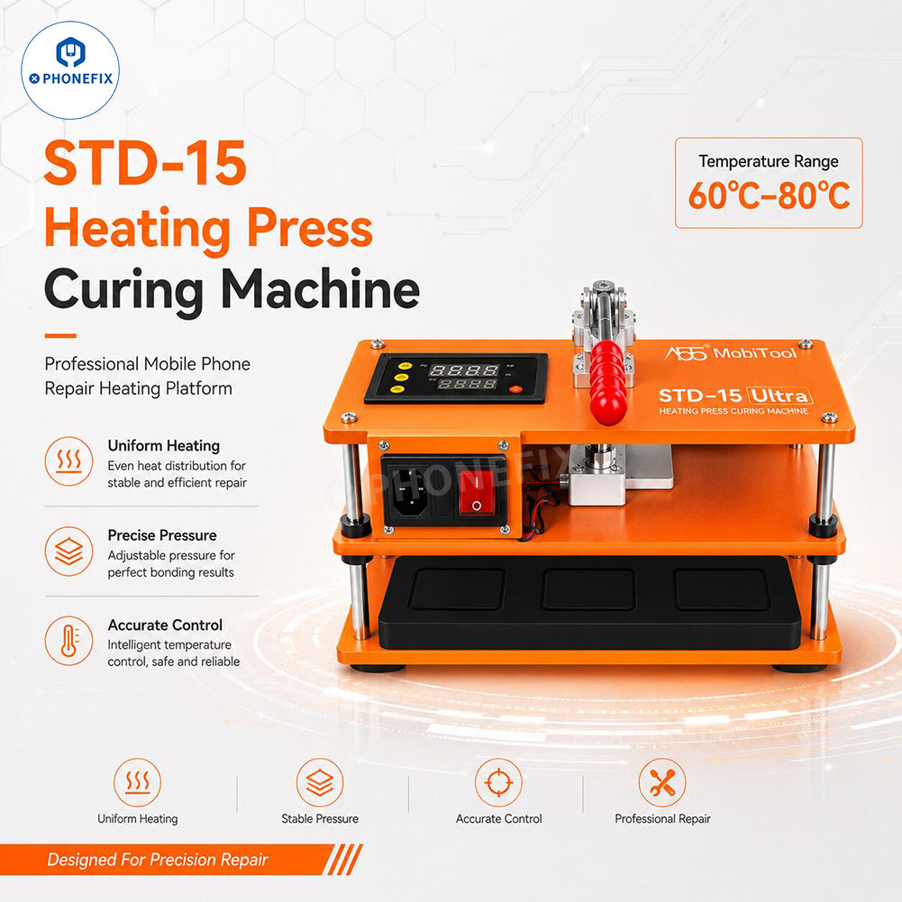 MobiTool STD-15 Ultra Heating Press Curing Machine for Phone Back Covers Heating Separation and Bonding - CHINA PHONEFIX SHOP Team
