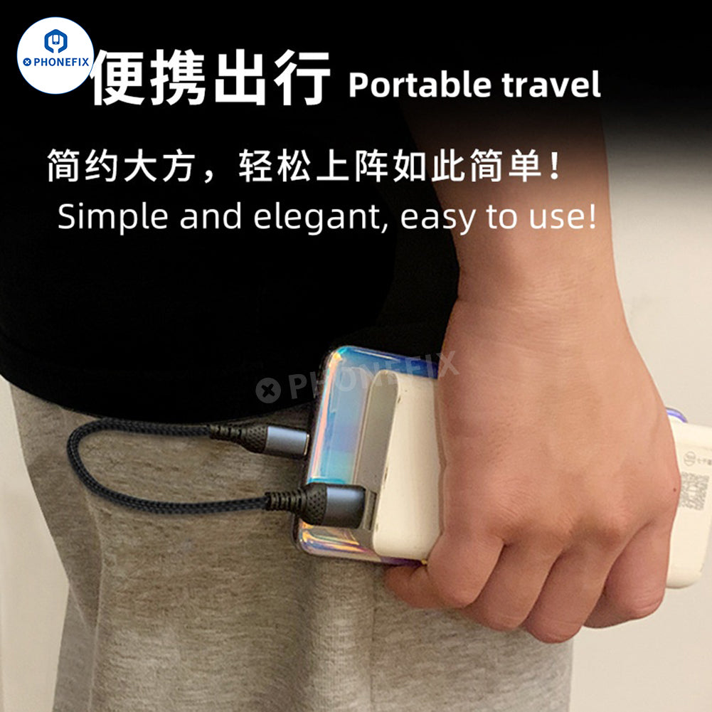 Braided Short Fast Charging Cable for iPhone Android Type-C