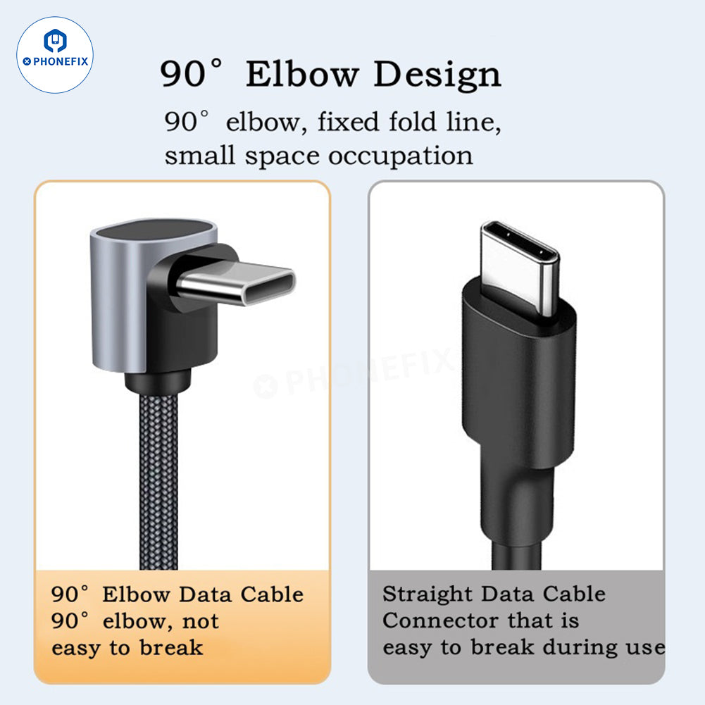 Elbow PD Fast Charging Data Cable Type-C Lightning for Mobile Phone