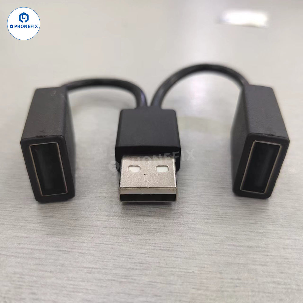 One-to-two USB Extender Splitter Cable for Mobile Phone Charging
