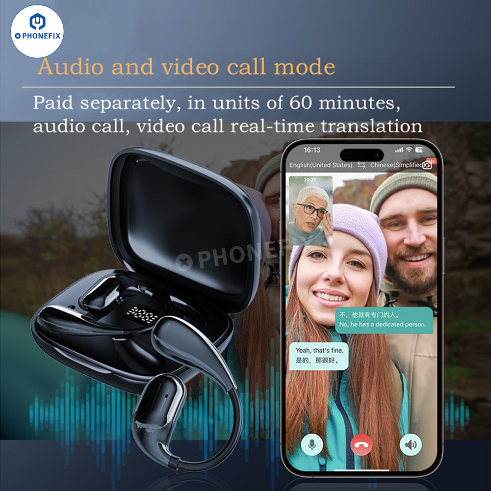 Smart Bluetooth Translation Earbuds AI Language Translator Headsets