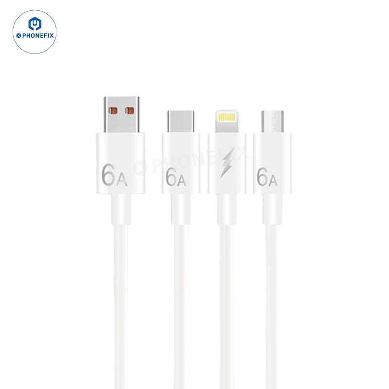6A Fast Charging Data Cable Micro Type-C Lightning for iPhone Android