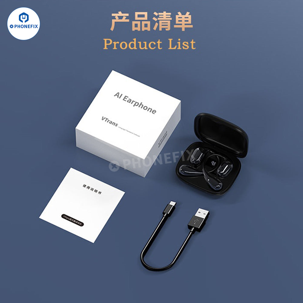 Smart Bluetooth Translation Earbuds AI Language Translator Headsets