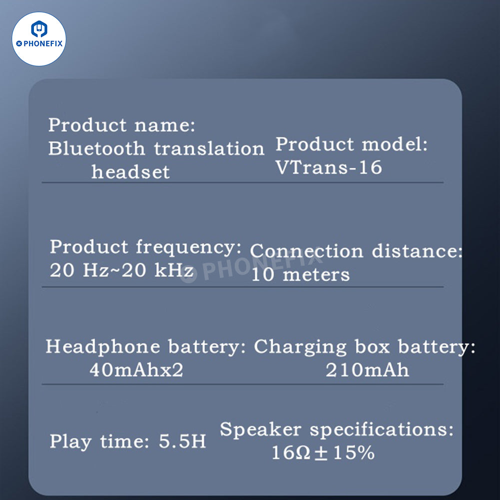 Smart Bluetooth Translation Earbuds AI Language Translator Headsets
