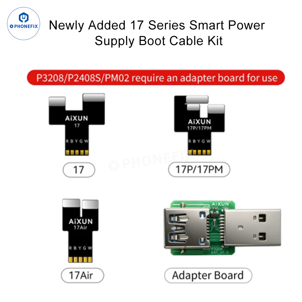 AiXun P3208 320W intelligent regulated DC power supply with boot cable kit, designed for high-power electronic applications.