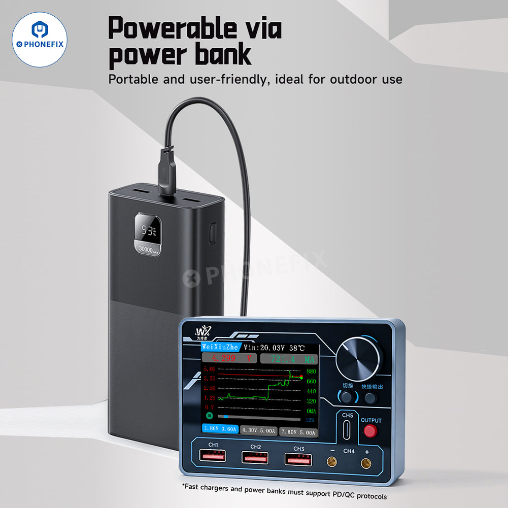 PTV1 PD Smart Power Supply with AI Current Analysis for Phone Repair