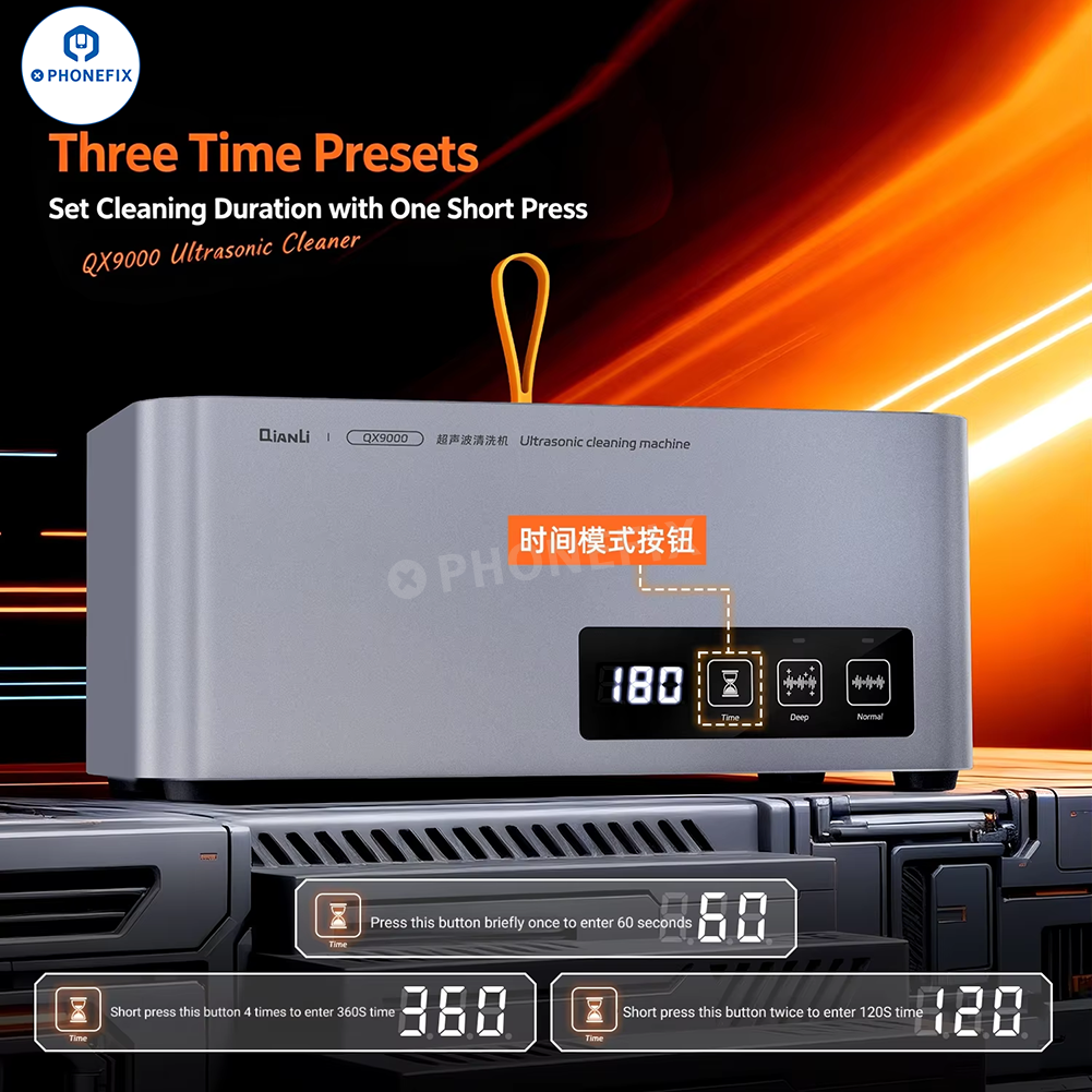 QIANLI QX9000 0.8L Ultrasonic Cleaner for Phone PCB Lens Cleaning