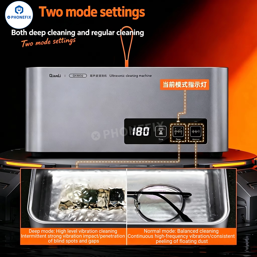 QIANLI QX9000 0.8L Ultrasonic Cleaner for Phone PCB Lens Cleaning