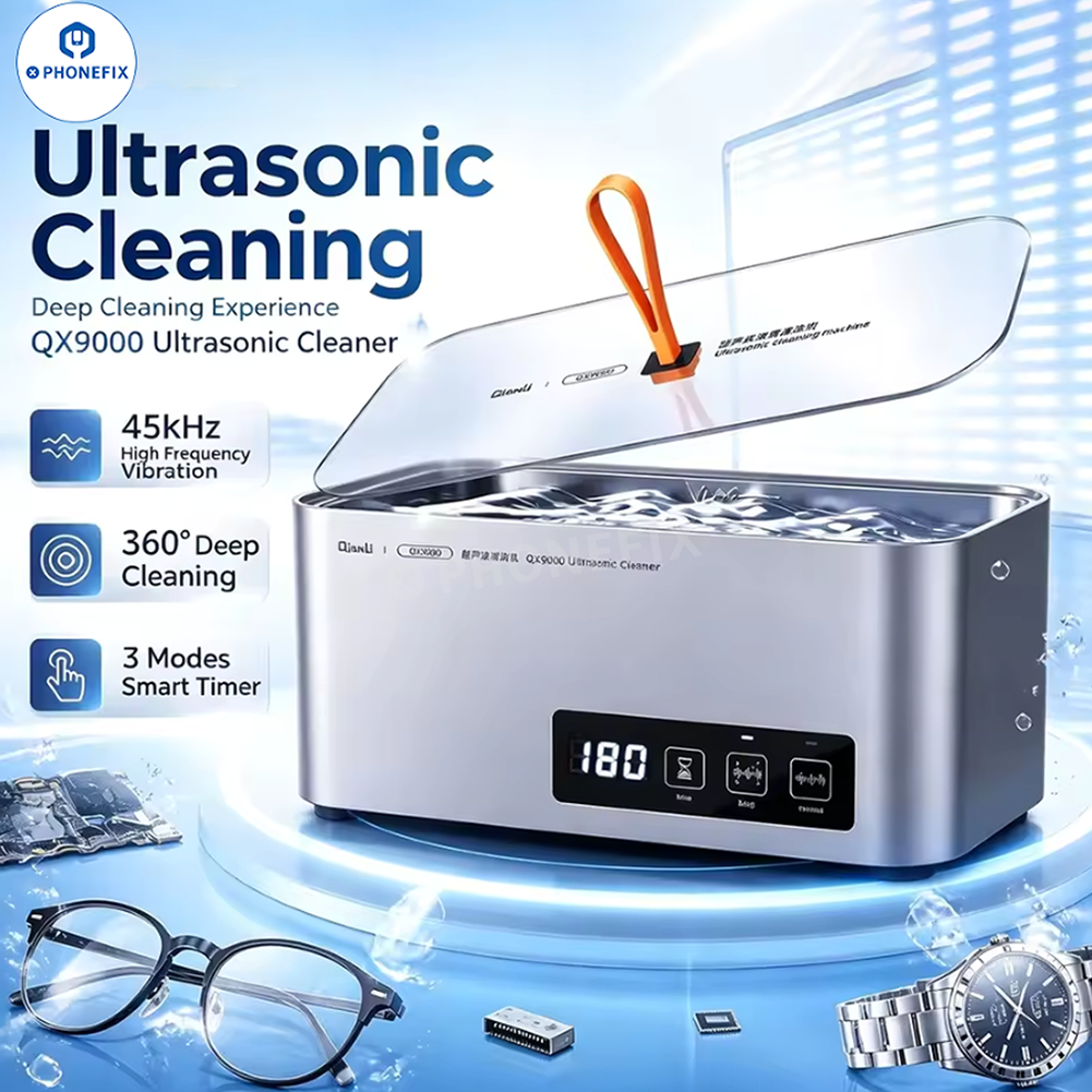 QIANLI QX9000 0.8L Ultrasonic Cleaner for Phone PCB Lens Cleaning