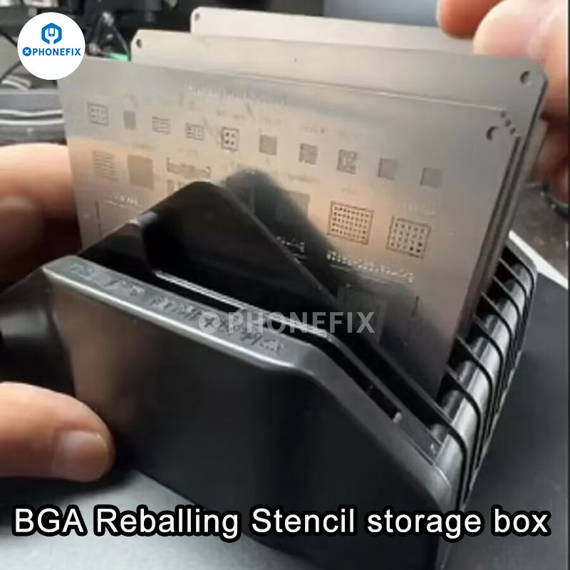 BGA Reballing Stencil Storage Box Steel Mesh Placement Tool