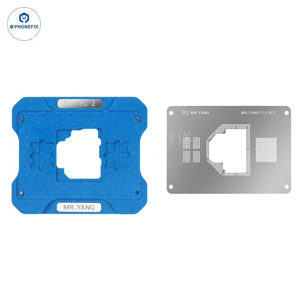 YCS M.Y DJI Drone RC2 T2 CPU IC Reballing Stencil Soldering Platform