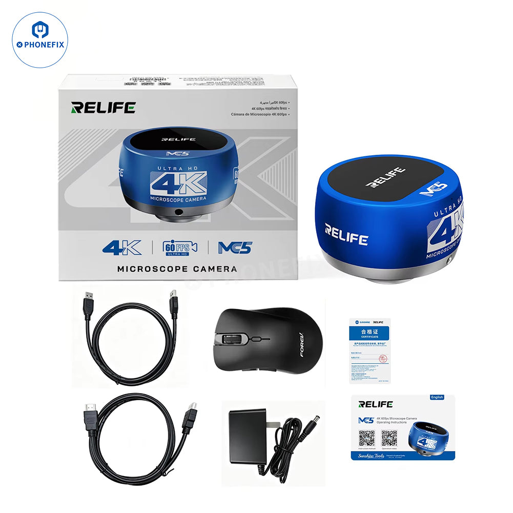 RELIFE MC5 4K 60FPS Microscope Camera for PCB Microsoldering