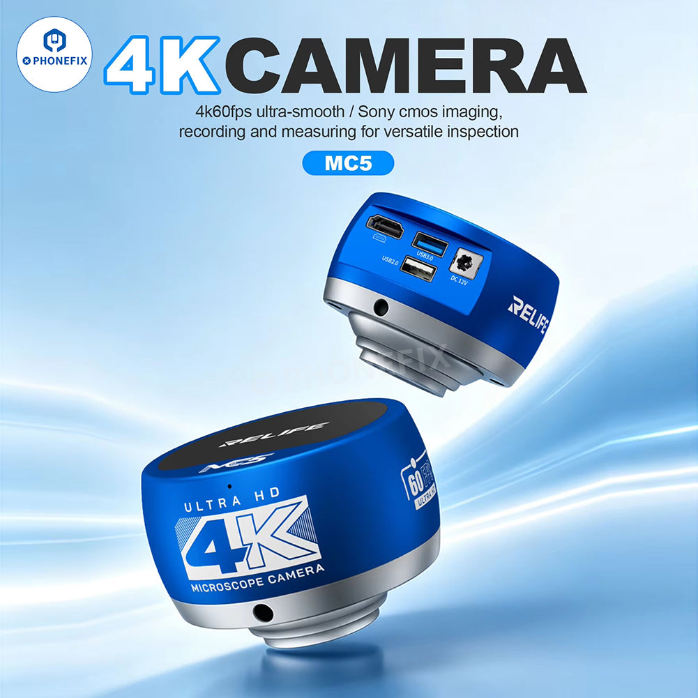 RELIFE MC5 4K 60FPS Microscope Camera for PCB Microsoldering