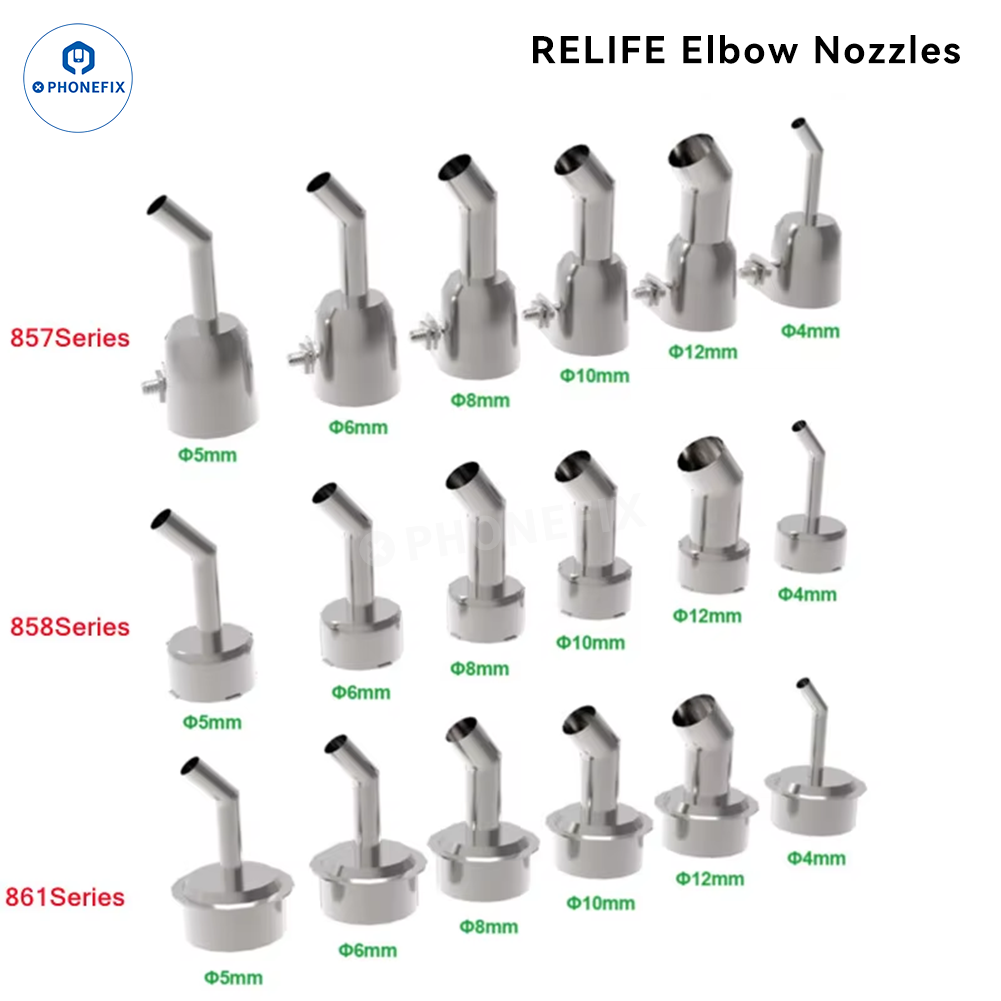 RELIFE 861 857 858 Series Oblique Nozzles for Hot Air Rework Station