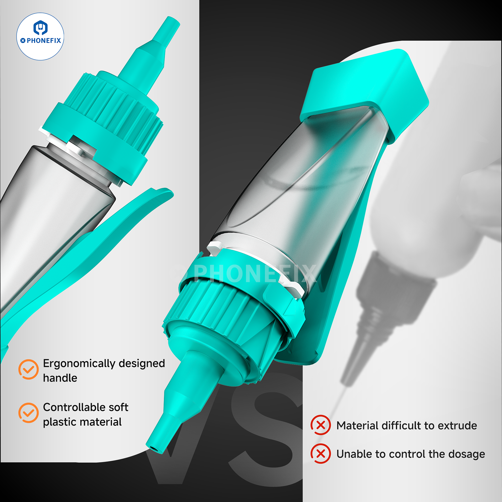 RF4 RF-B20 Alcohol Bottle Phone Repair Press-Type Liquid Dispenser