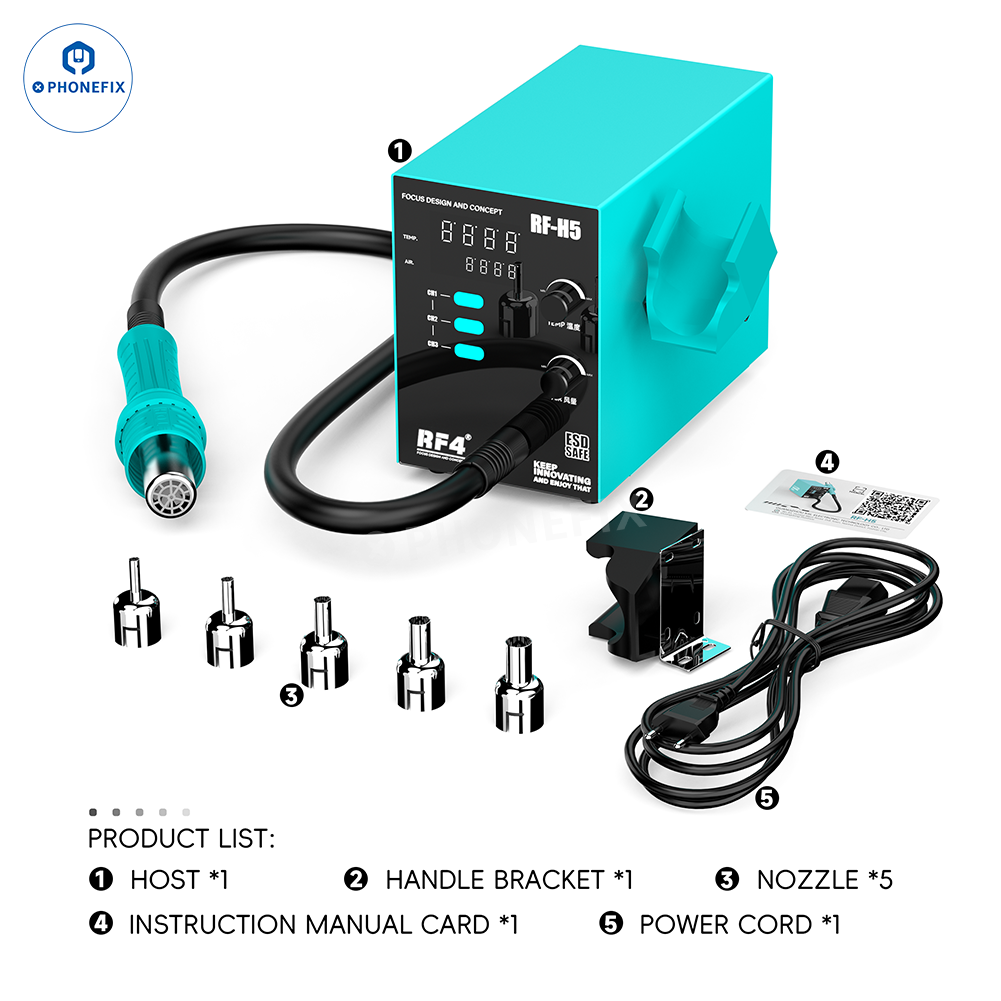 RF4 RF-H2 H3 H4 H5 Lead-free Hot Air Soldering Rework Station - CHINA PHONEFIX SHOP Team