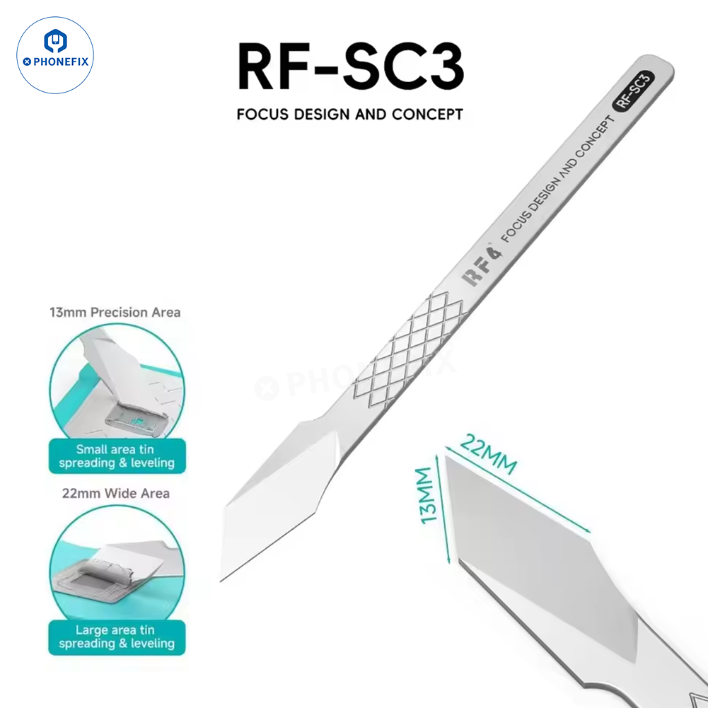 RF4 RF-SC3 Dual-Sized Non-Magnetic Solder Scraper for PCB Repair