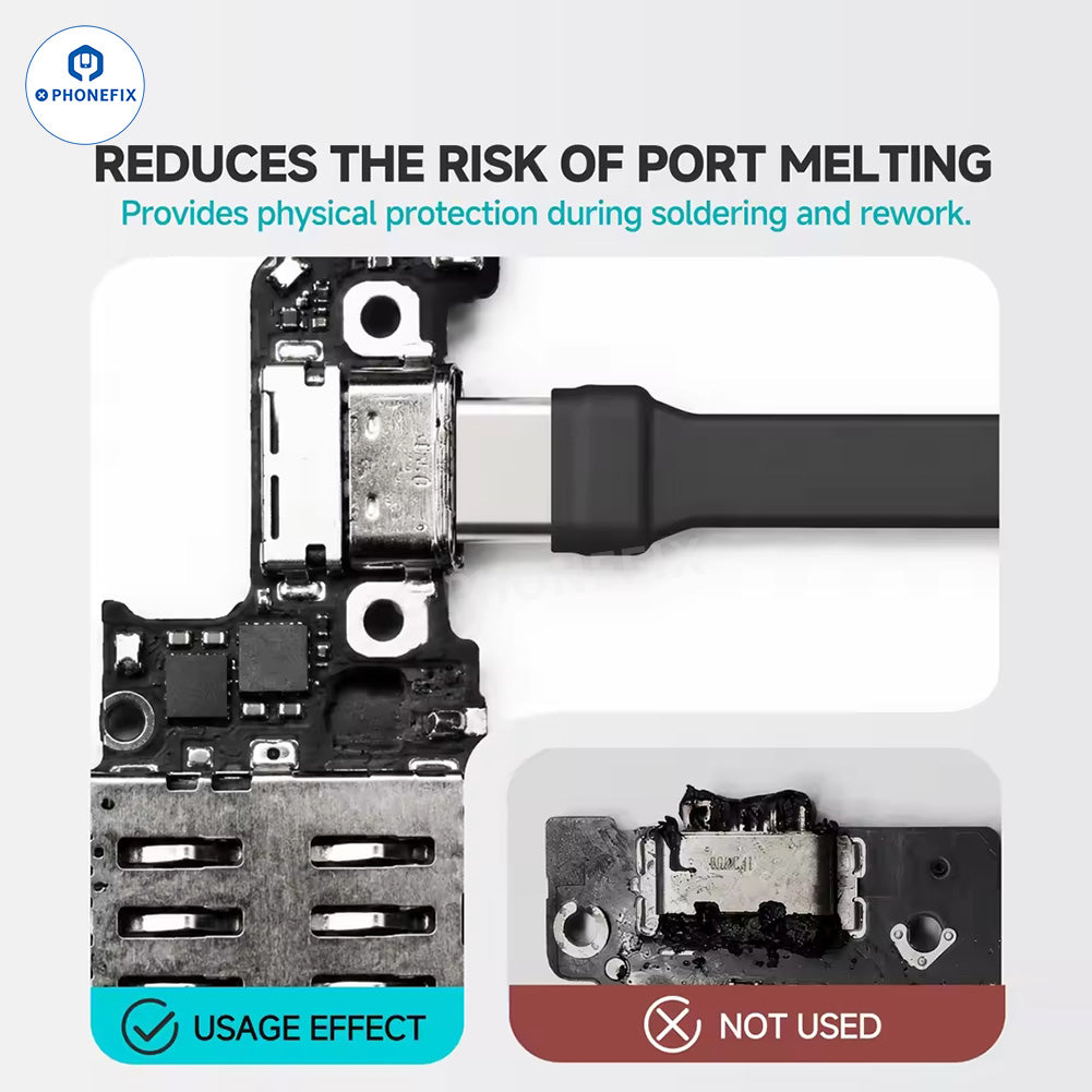 RF-TP20 Micro-USB Type-C Dual-Head Charging Port Protective Cover