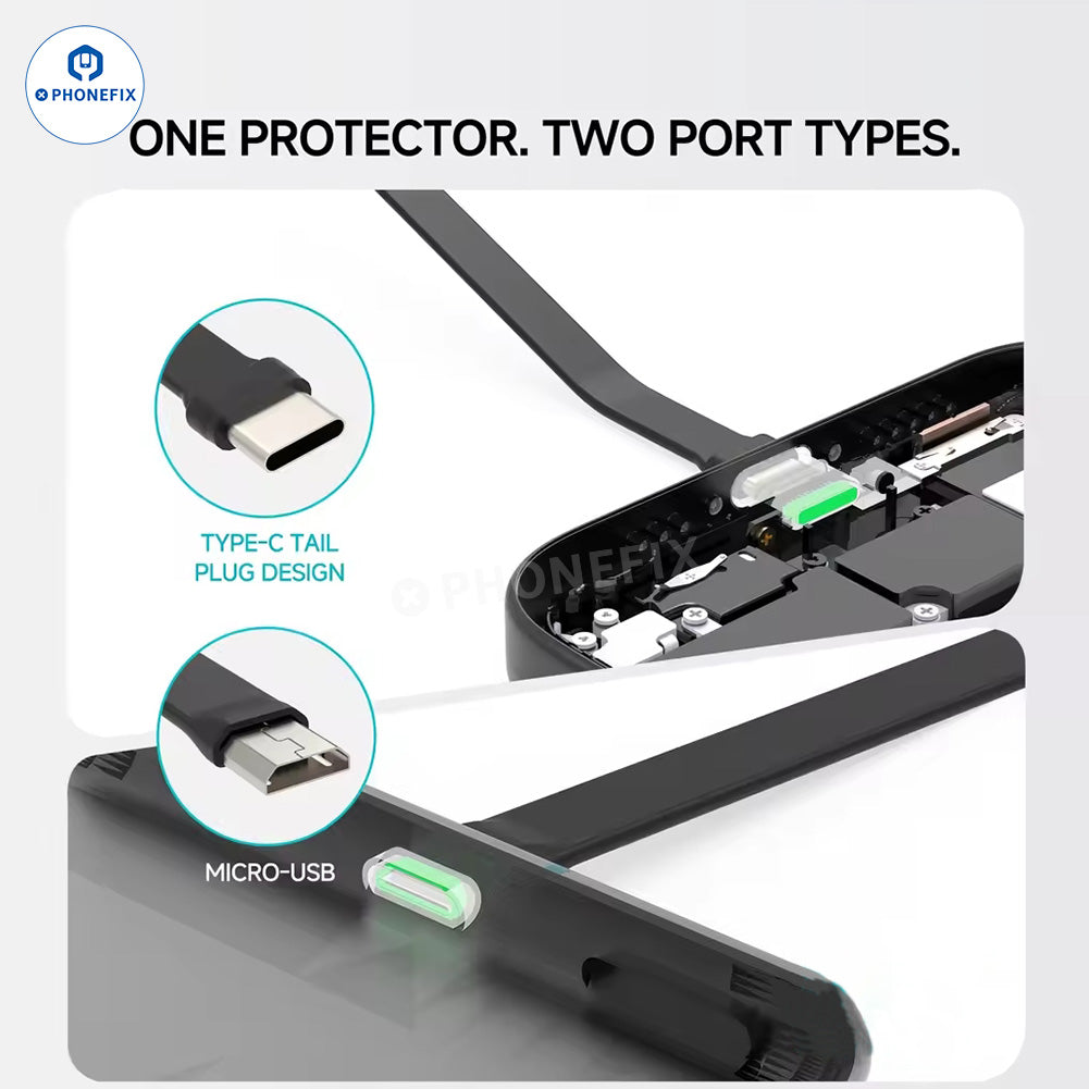 RF-TP20 Micro-USB Type-C Dual-Head Charging Port Protective Cover