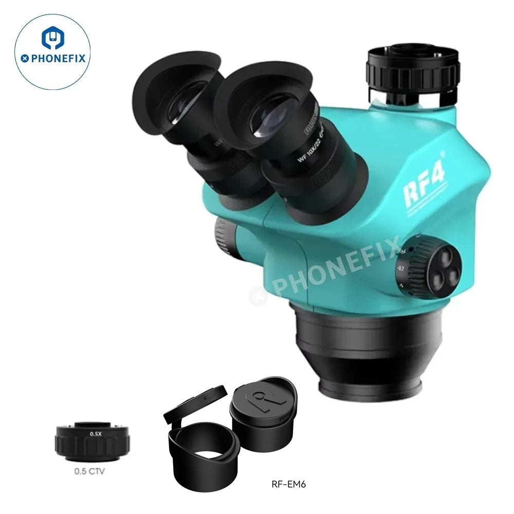 RF4 Simul-Focal Trinocular Zoom Stereo Microscope Head Barlow Lens
