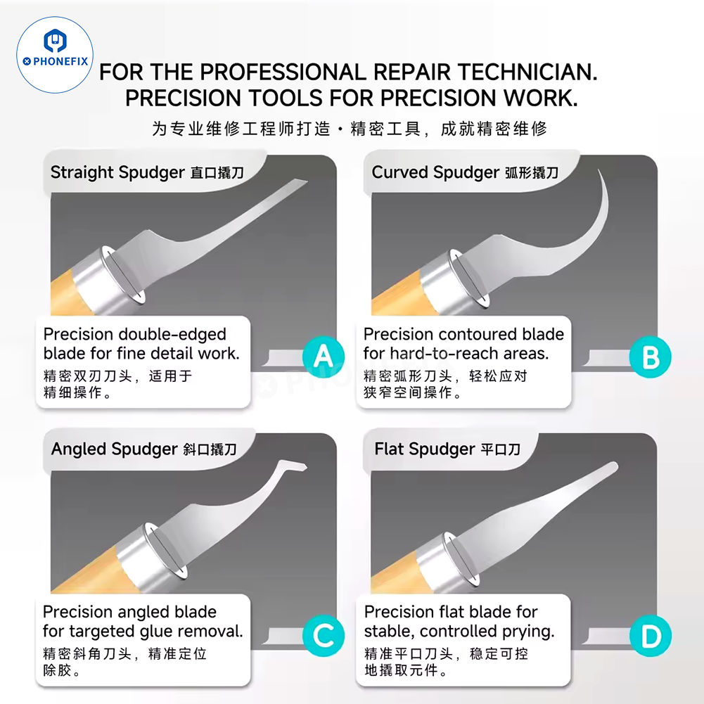 RF4 RF-HD11A RF-HD12B RF-KH13A Phone Repair Blade Scraper Set