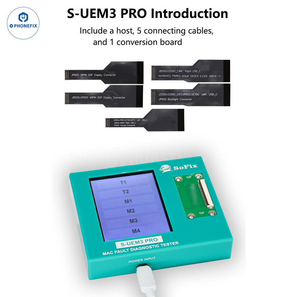 S-UEM3 PRO MacBook Motherboard Interface Fault Diagnostic Tester